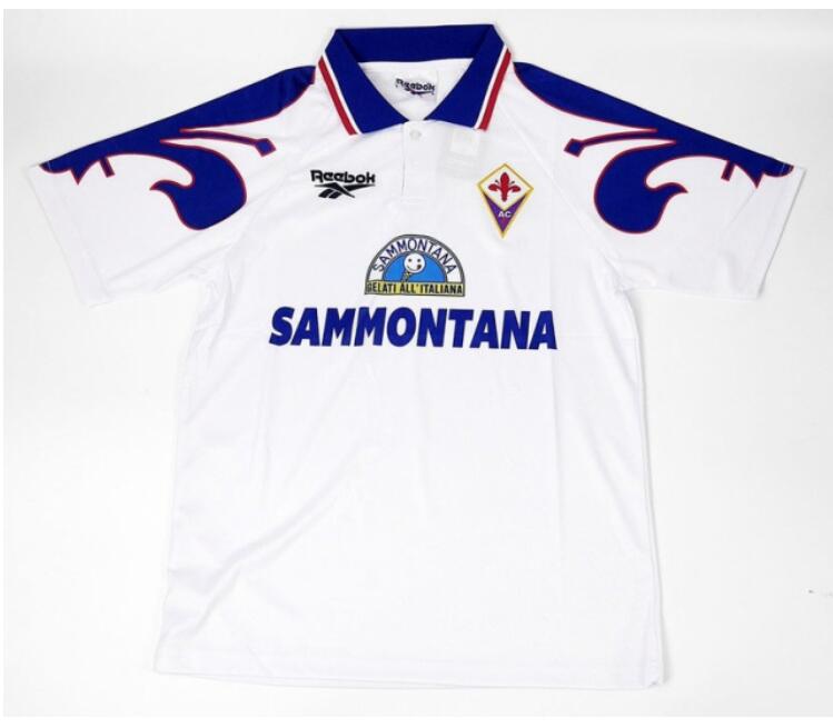 Fiorentina 1995/96 Away Retro Shirt Soccer Jersey