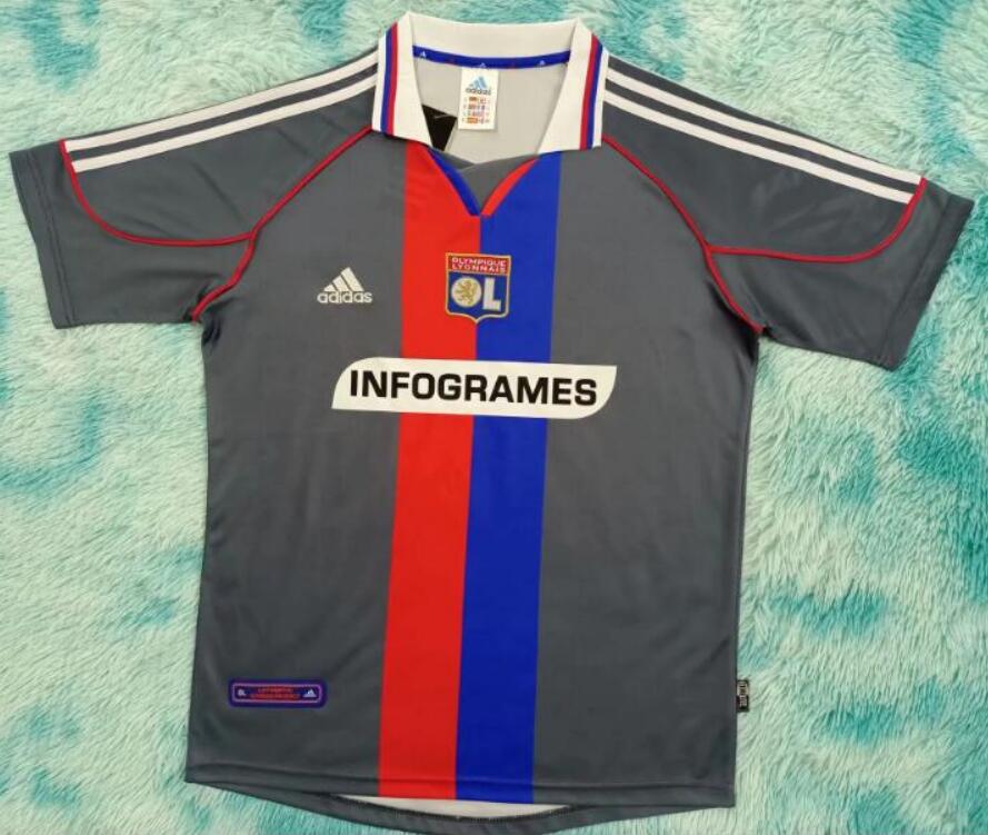 Lyon 2000/01 Away Retro Shirt Soccer Jersey