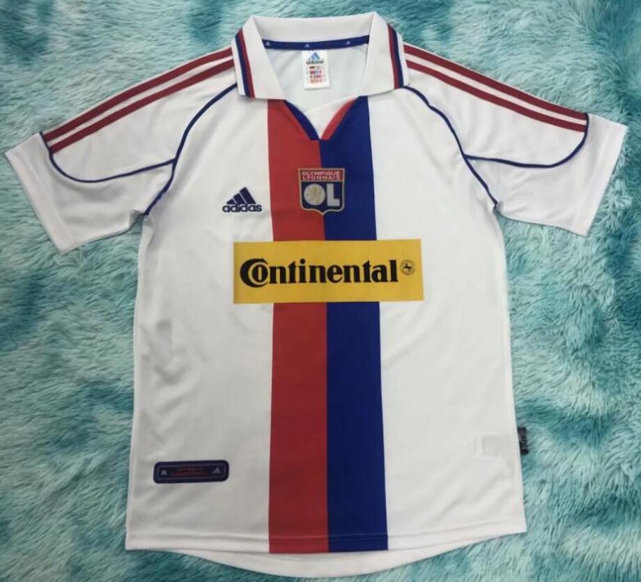 Lyon 2000/01 Home Retro Shirt Soccer Jersey
