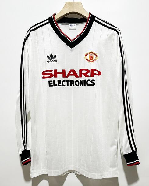 Manchester United 1982/83 Away Retro Long Sleeved Shirt Soccer Jersey