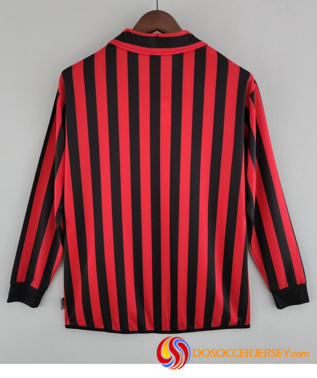 AC Milan 1999/2000 Home Retro Long Sleeved Shirt Soccer Jersey
