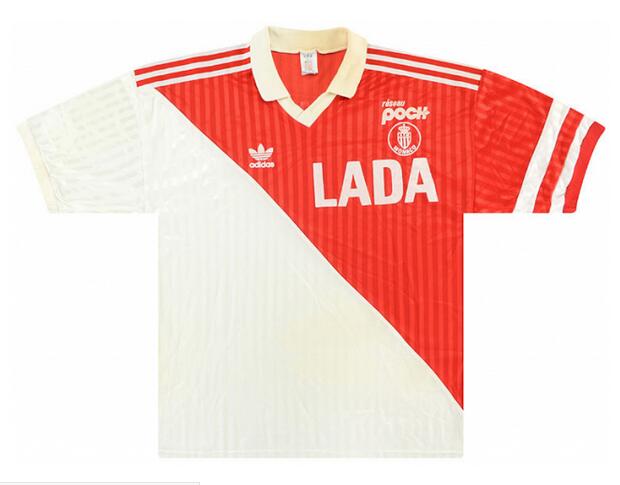 AS Monaco 1990/91 Home Retro Shirt Soccer Jersey