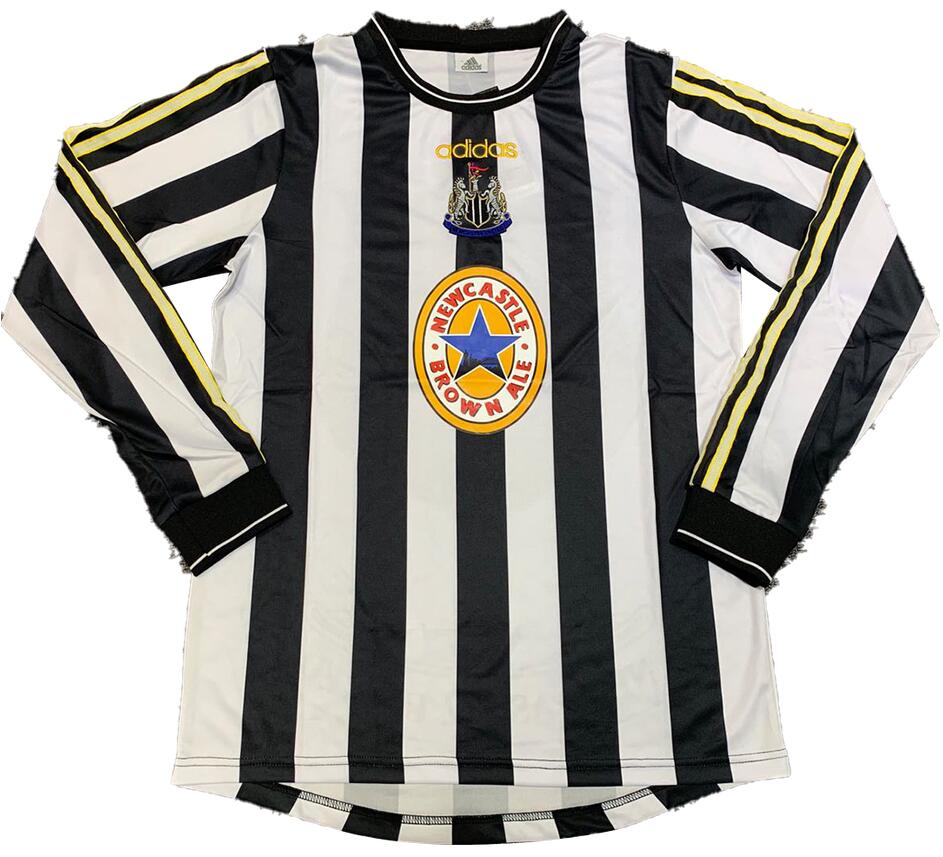 Newcastle United 1997/1999 Home Retro Long Sleeved Shirt Soccer Jersey