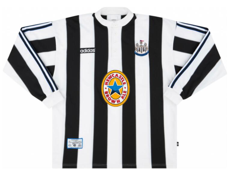 Newcastle United 1995/1997 Home Retro Long Sleeved Shirt Soccer Jersey