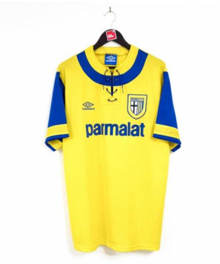 Parma 1993/95 Away Retro Yellow Shirt Soccer Jersey