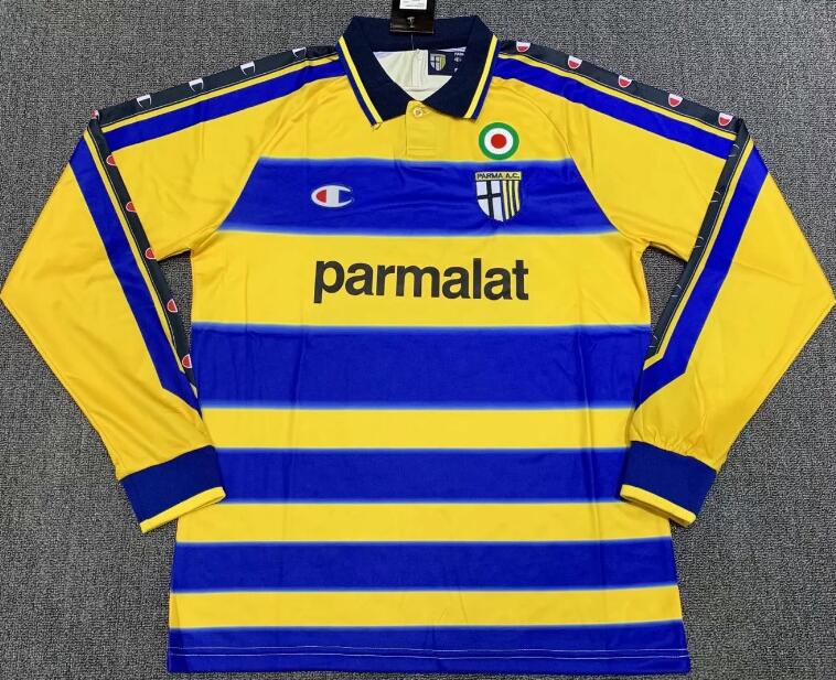 Parma 1999/2000 Home Retro Long Sleeved Shirt Soccer Jersey