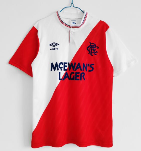 Rangers 1987/88 Away Retro Shirt Soccer Jersey