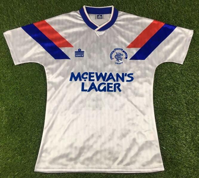 Rangers 1990/92 Away Retro Shirt Soccer Jersey
