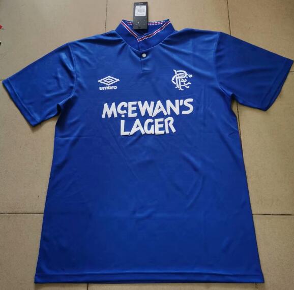 Rangers 1987/90 Home Retro Shirt Soccer Jersey