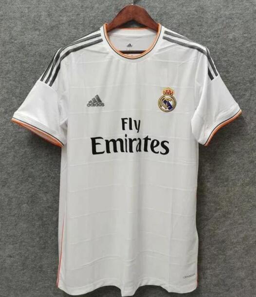 Real Madrid 2013/14 Home White Retro Shirt Soccer Jersey