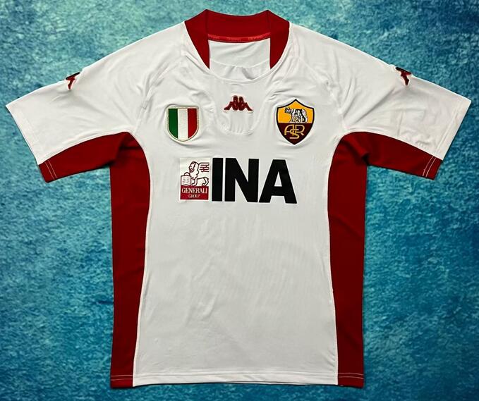 Roma 2001/02 Away Retro Shirt Soccer Jersey