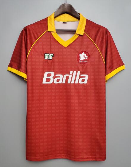 Roma 1990/91 Home Retro Shirt Soccer Jersey