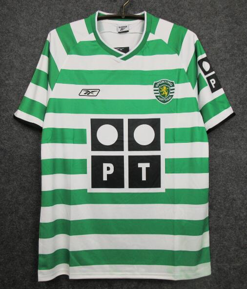 Sporting Lisbon 2003/04 Home Retro Shirt Soccer Jersey