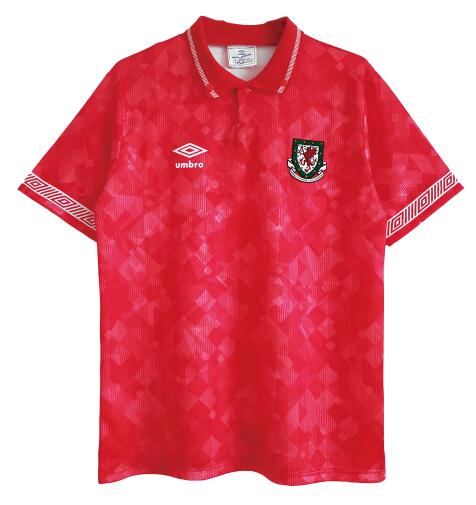 Wales 1990/92 Home Retro Shirt Soccer Jersey
