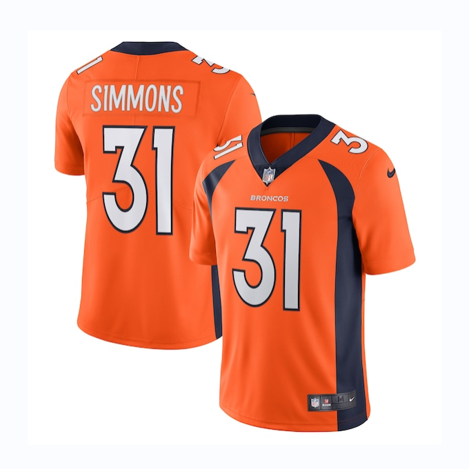 Simmons #31 Denver Broncos Limited Jersey - Orange