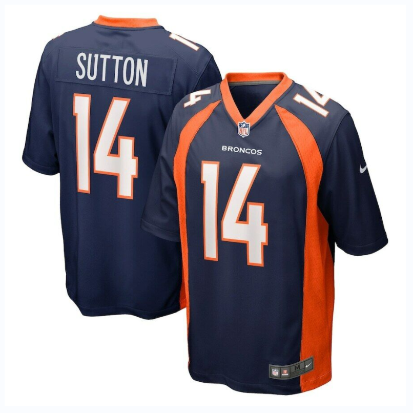 Sutton #14 Denver Broncos Limited Jersey - Navy