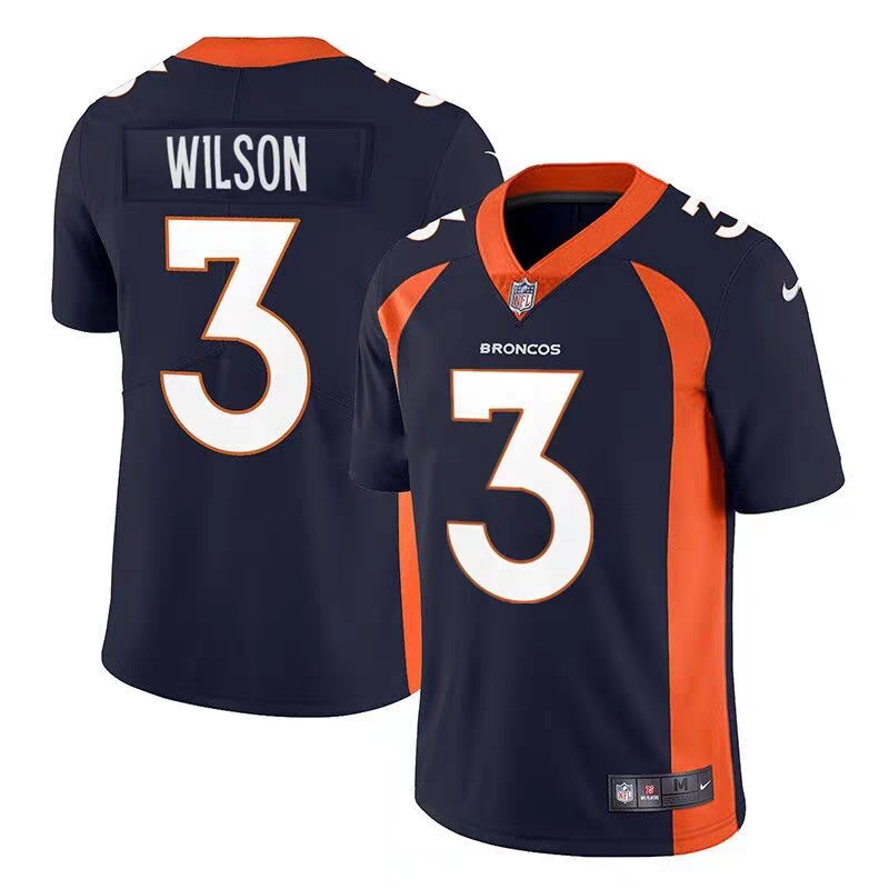 Wilson #3 Denver Broncos Limited Jersey - Navy