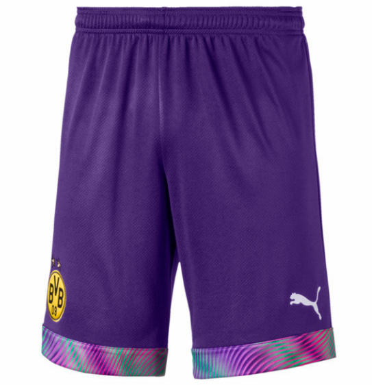 Borussia Dortmund 2019/2020 Goalkeeper Blue Soccer Shorts