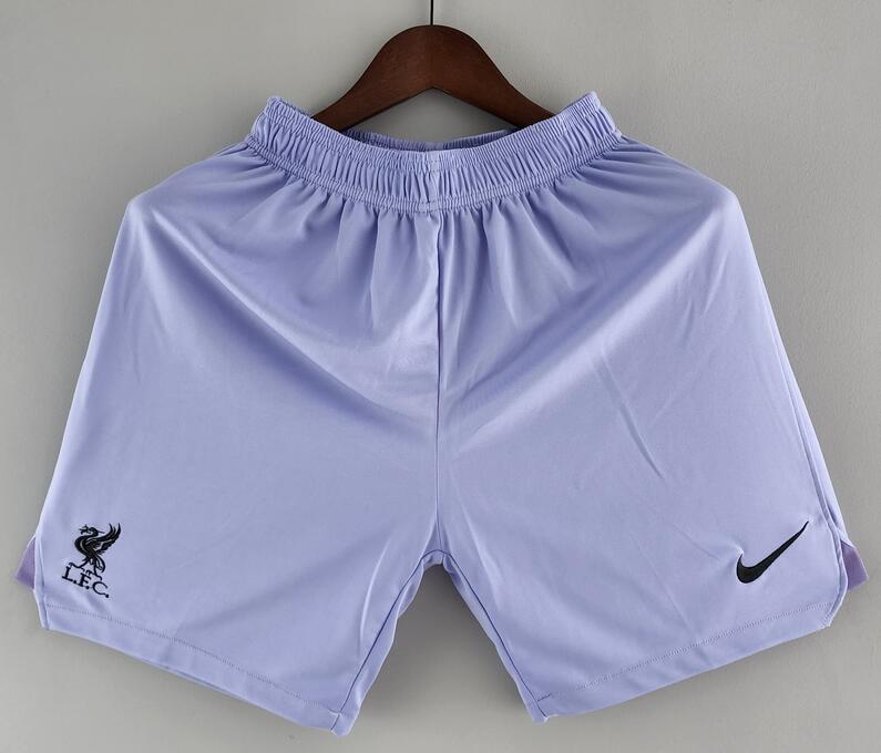 Liverpool 2022/23 Goalkeeper Purple Soccer Shorts