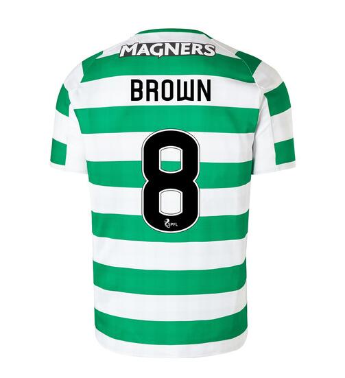 Celtic 2018/19 Home Brown 8 Shirt Soccer Jersey