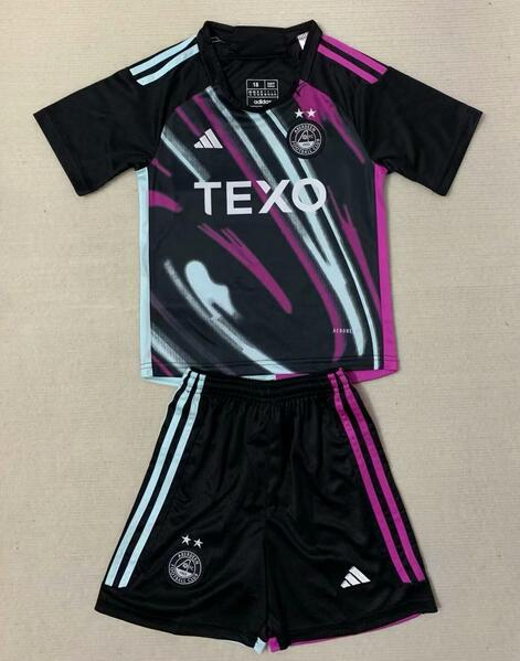 Aberdeen 2023/24 Away Kids Soccer Kit Children Shirt + Shorts