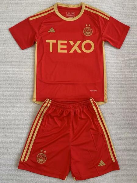 Aberdeen 2023/24 Home Kids Soccer Kit Children Shirt + Shorts