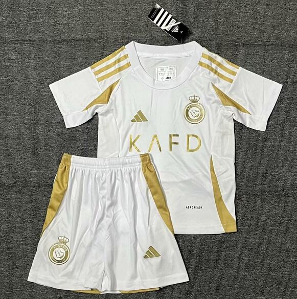 AL-NASSR 2024/25 Third Kids Soccer Jersey Kit Children Shirt + Shorts