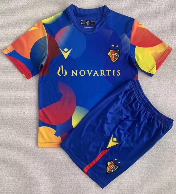 FC Basel 2023/24 Special Kids Soccer Jersey Kit Children Shirt + Shorts