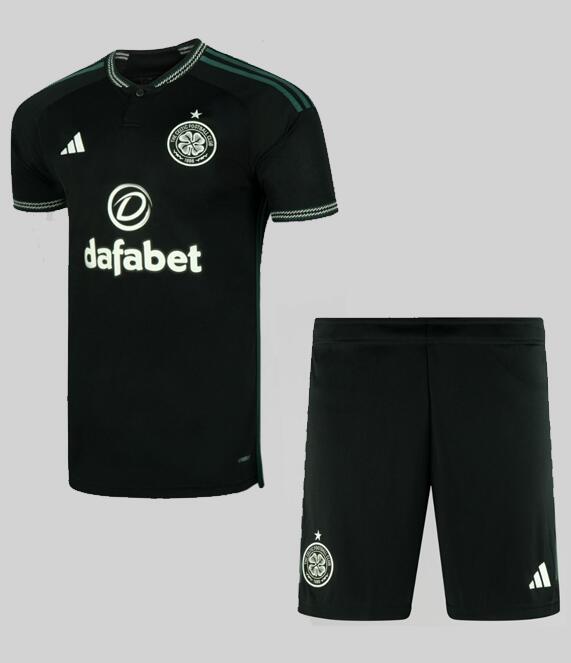 Celtic 2023/24 Away Kids Soccer Jersey Kit Children Shirt + Shorts