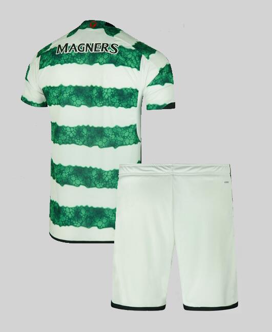 Celtic 2023/24 Home Kids Soccer Jersey Kit Children Shirt + Shorts