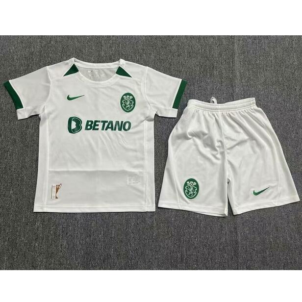 Sporting Lisbon 2024/25 Away Kids Soccer Kit Shirt + Shorts