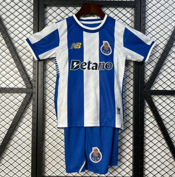 FC Porto 2025/26 Home Kids Soccer Jersey Kit Shirt + Shorts