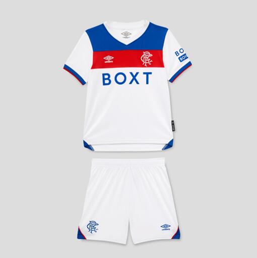 Glasgow Rangers 2025/26 Away Kids Soccer Jersey Kit Children Shirt + Shorts