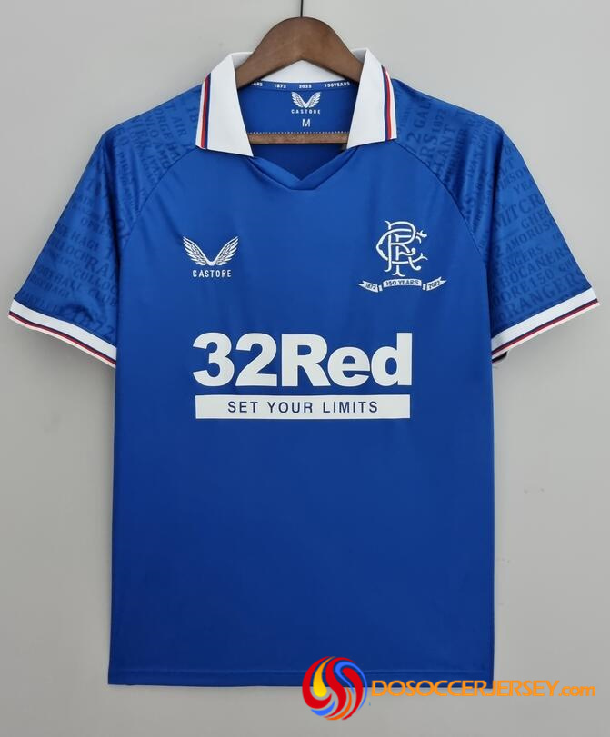 Rangers 2022/23 Souvenir 150 Years Special Shirt Soccer Jersey