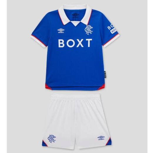 Glasgow Rangers 2025/26 Home Kids Soccer Jersey Kit Children Shirt + Shorts