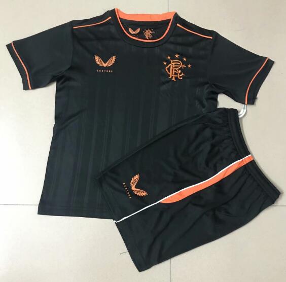 Glasgow Rangers 2020/21 Third Kids Soccer Jersey Kit Children Shirt + Shorts