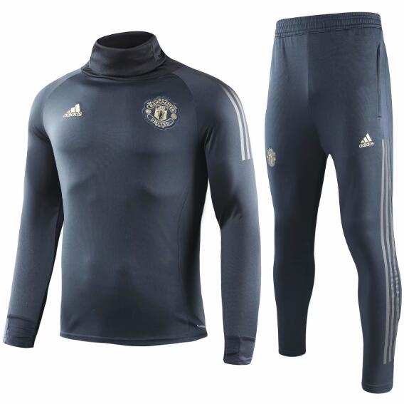 Manchester United 2018/19 Grey Champions League Training Suit (Sweat Shirt+Trouser)