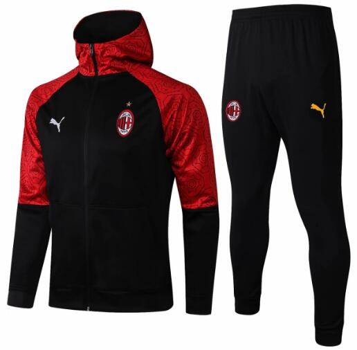 AC Milan 2020/21 Red Black Training Suits (Wind Jacket+Trousers)