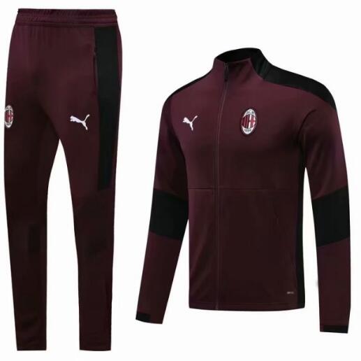 AC Milan 2020/21 Red Black Training Suits (Jacket+Trousers)