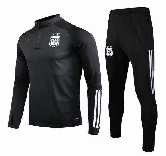 Argentina 2020 Black Training Suits (Sweatshirt+Pants)