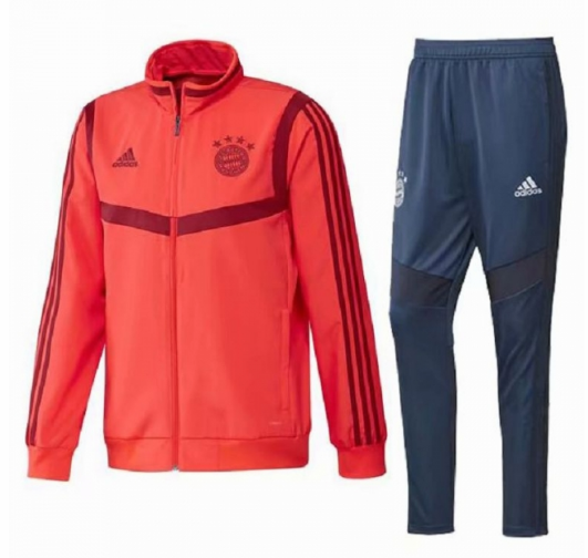 Bayern Munich 2019/2020 Red Training Suit (Jacket+Trouser)