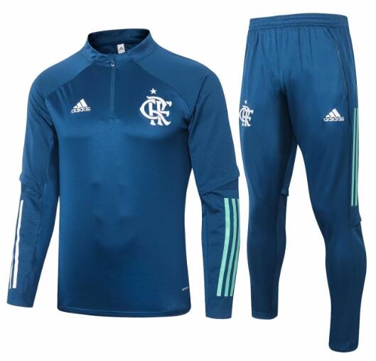 Flamengo 2020/21 Blue Training Suits (Sweatshirt+Trousers)