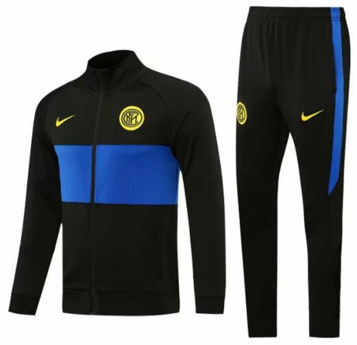 Inter Milan 2021 Black Blue Training Suit (Jacket+Trouser)
