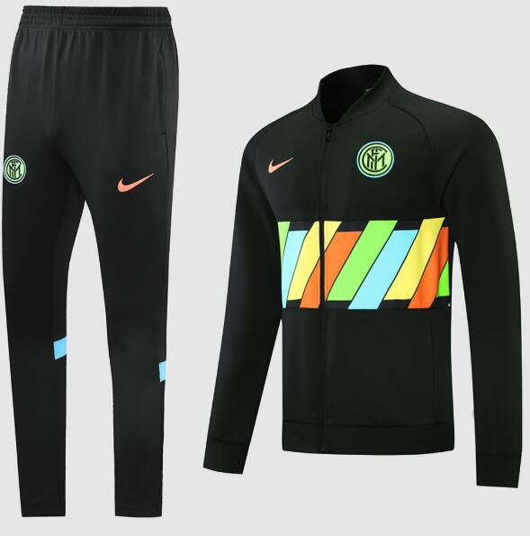 Inter Milan 2021 Black Match Version Training Suit (Jacket+Trouser)