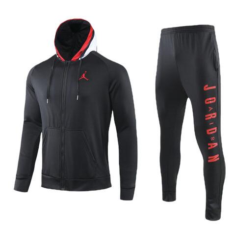 JORDAN Black Hoodie Training Kit(Jacket+Trouser)
