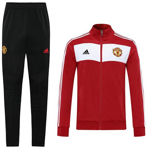Manchester United 2020/21 Red Retro Training Suit (Jacket+Trouser)