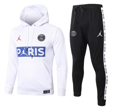 Paris 2020/21 White Training Suits (Hoodie Shirt+Trousers)
