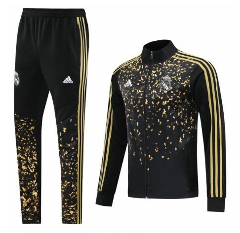 Real Madrid 2019/20 Black Gold Training Suit (Jacket+Trouser)
