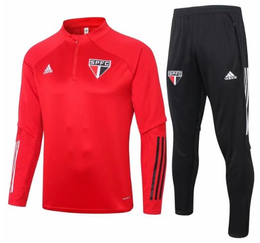 Sao Paulo 2020/21 Red Training Suits (Sweatshirt+Trousers)