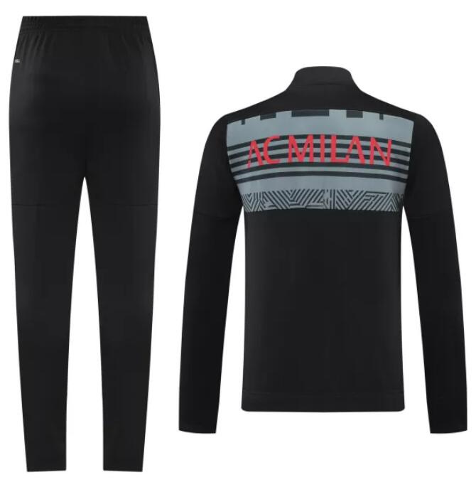 AC Milan 2022/23 Black Training Suit (Jacket+Trouser)